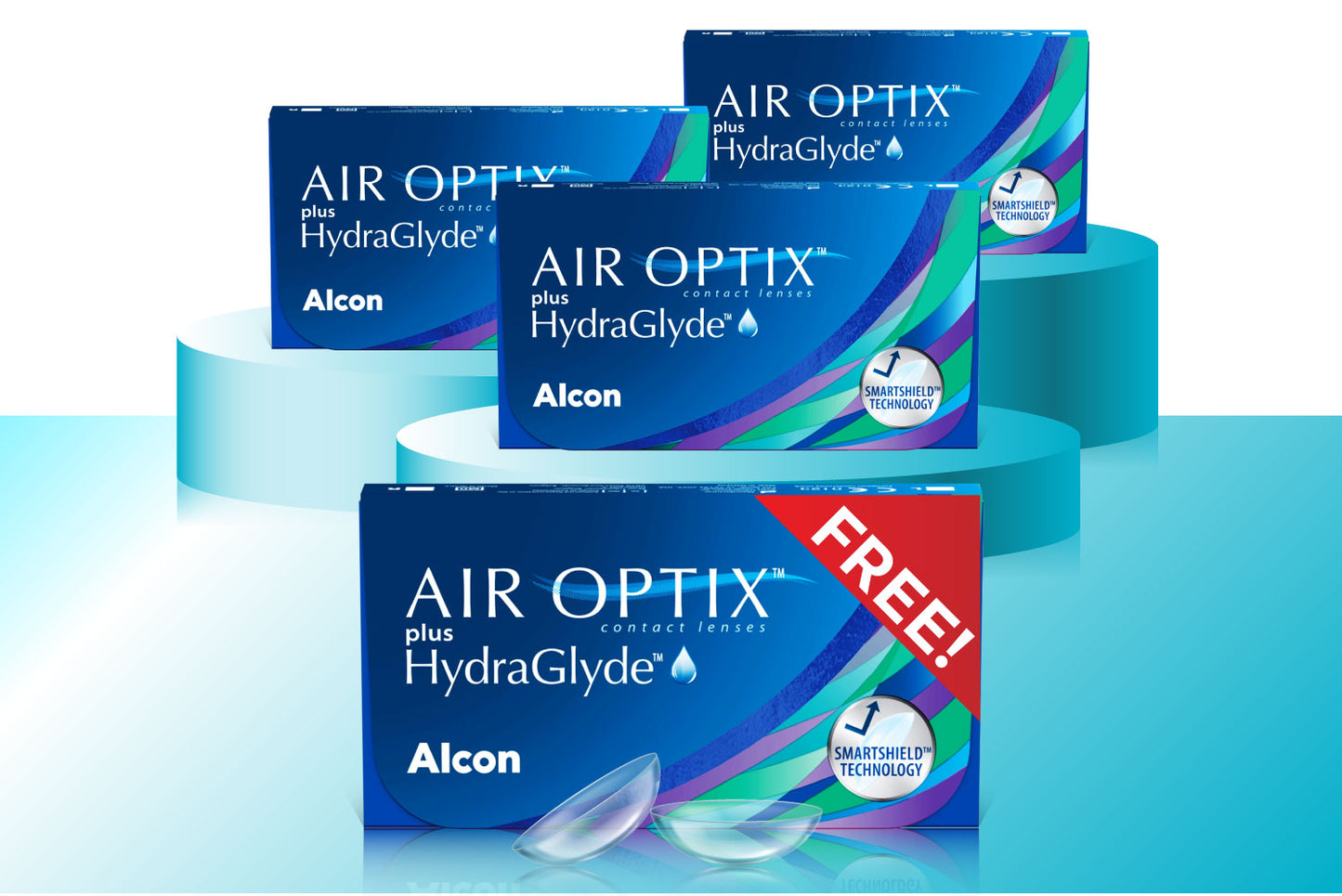 Air Optix® Plus HydraGlyde® Bi-Weekly (6 Lenses) Buy 3 Get 1 FREE!