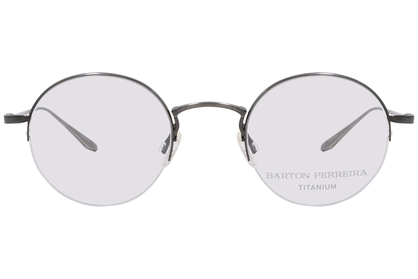Black round eyeglasses, front view, classic frame style