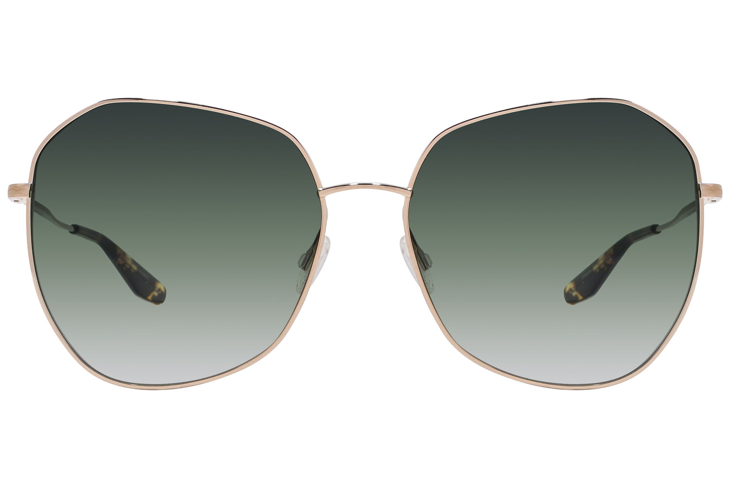 Gold hexagonal sunglasses by Barton Perreira, luxury unisex design with a bold and classic silhouette.