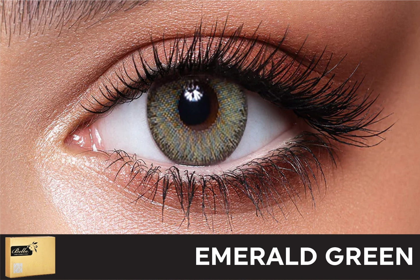 Bella Elite Emerald Green Contact Lenses