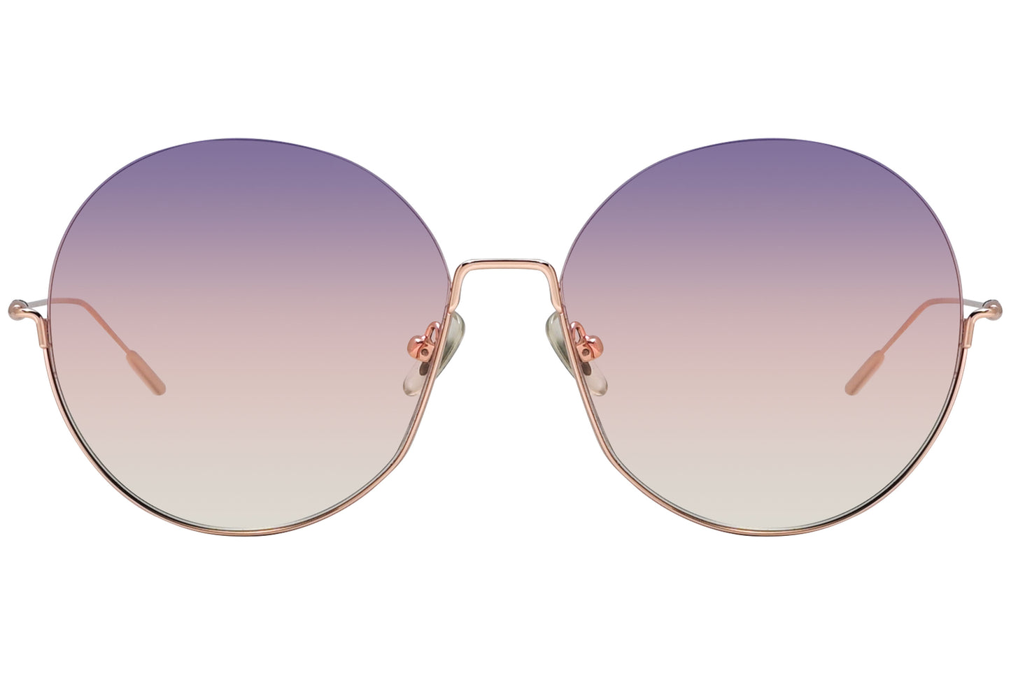 Round full frame metal sunglasses with silver color lenses and frame, designed for both men and women.