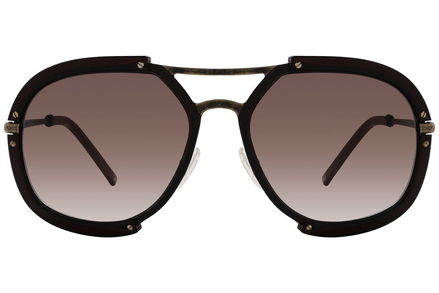Bottega Veneta Geometric Brown Sunglasses Model: BV70/S-TFVJD front View