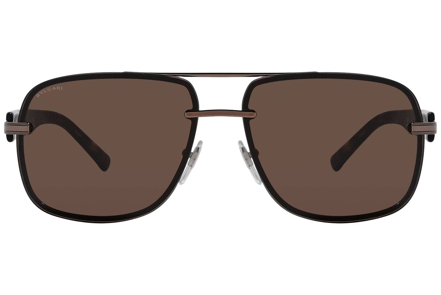 Bvlgari Aviator Brown Sunglasses Model: 5012-138/73 Front View