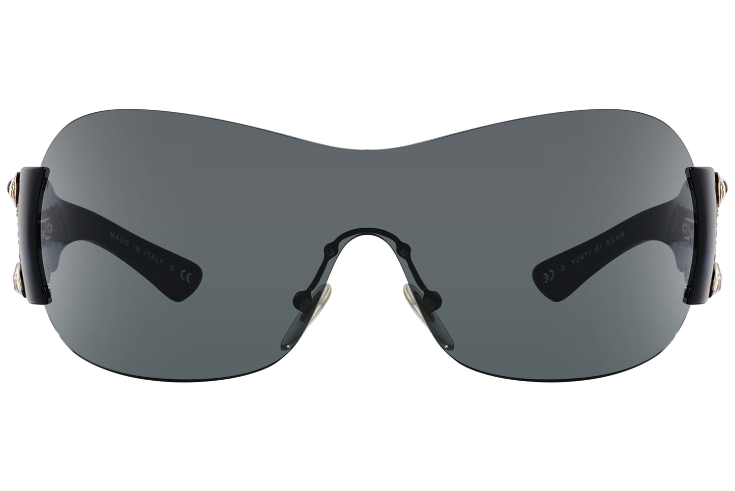 Bvlgari Wrap around Black Sunglasses Model: 6034-B-501/87 Front View