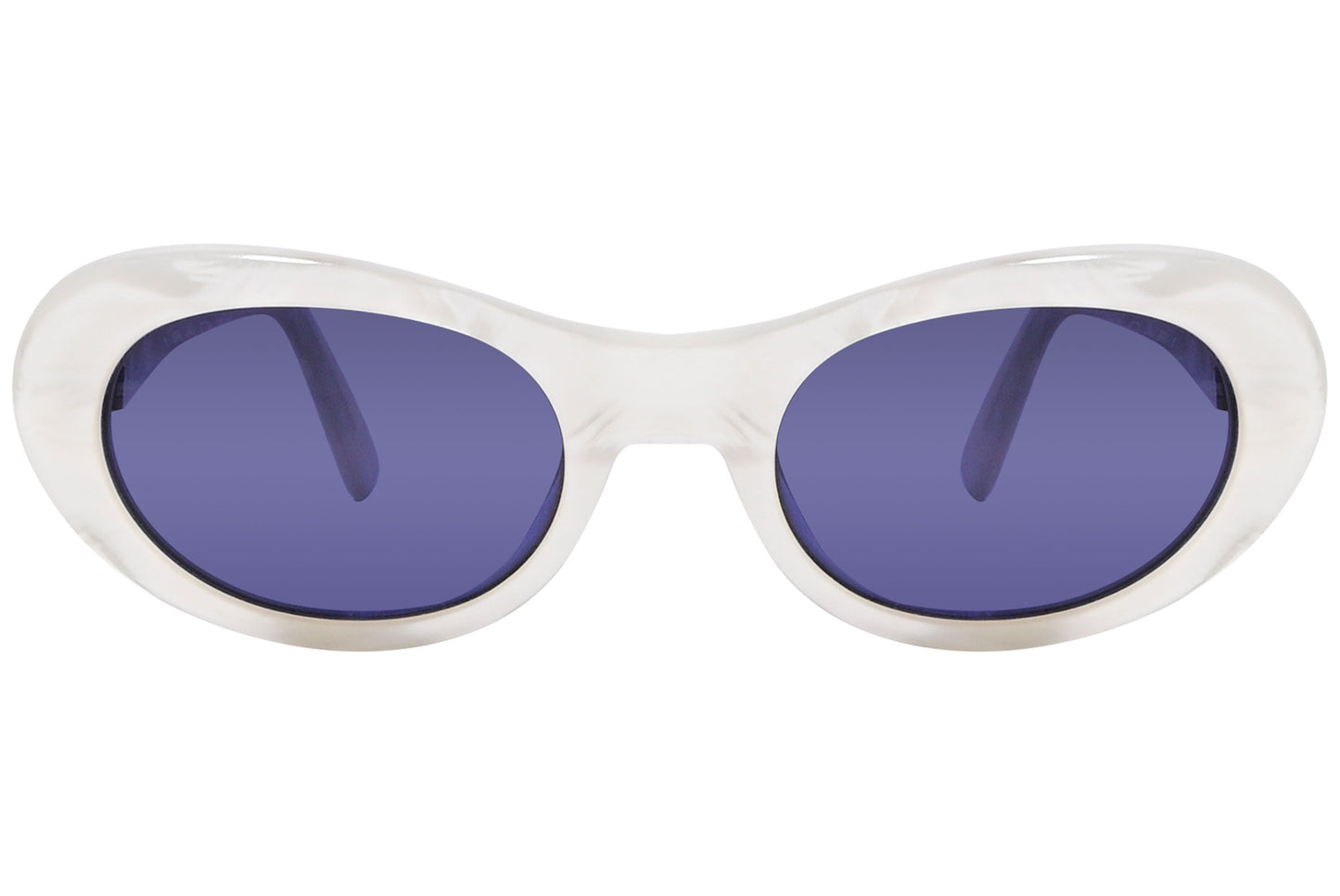 Bvlgari Oval Silver with Purple Sunglasses Model: 804-514 Front View
