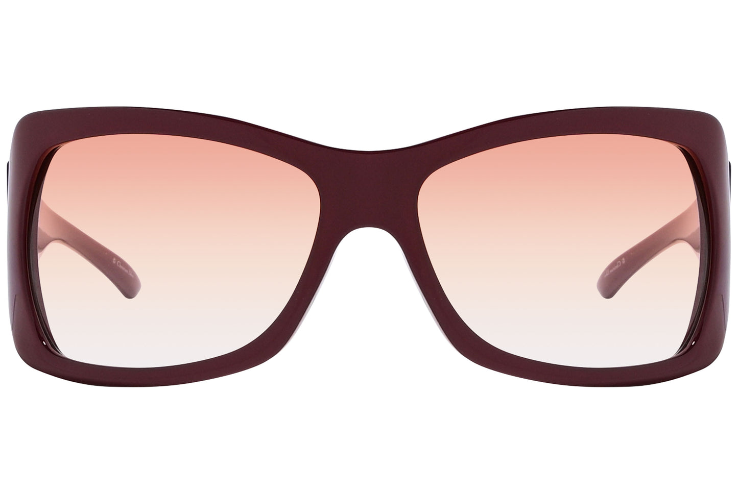 Close-up of CLASSICDIOR1 red Dior eyeglasses – elegant design and detail for women