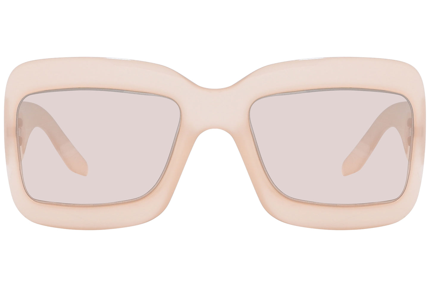 Close-up of Dior Extralight2 pink eyeglasses – soft pastel luxury design for women