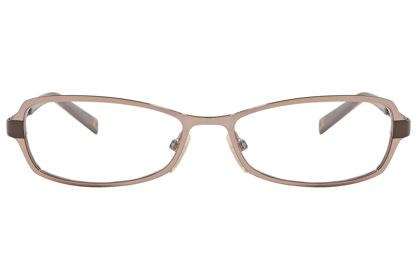Close-up of Celine VC1477 Eyeglasses highlighting bronze frame color and geometric lens shape.