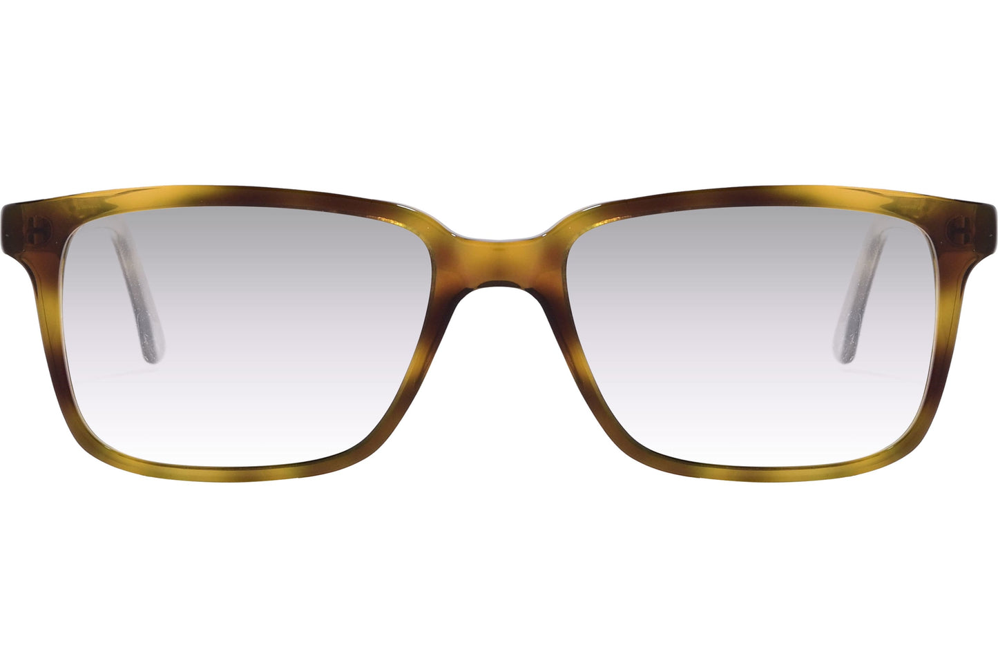 Cellini Rectangle Tortoise Eyeglasses Frame Viewed From Front Angle.