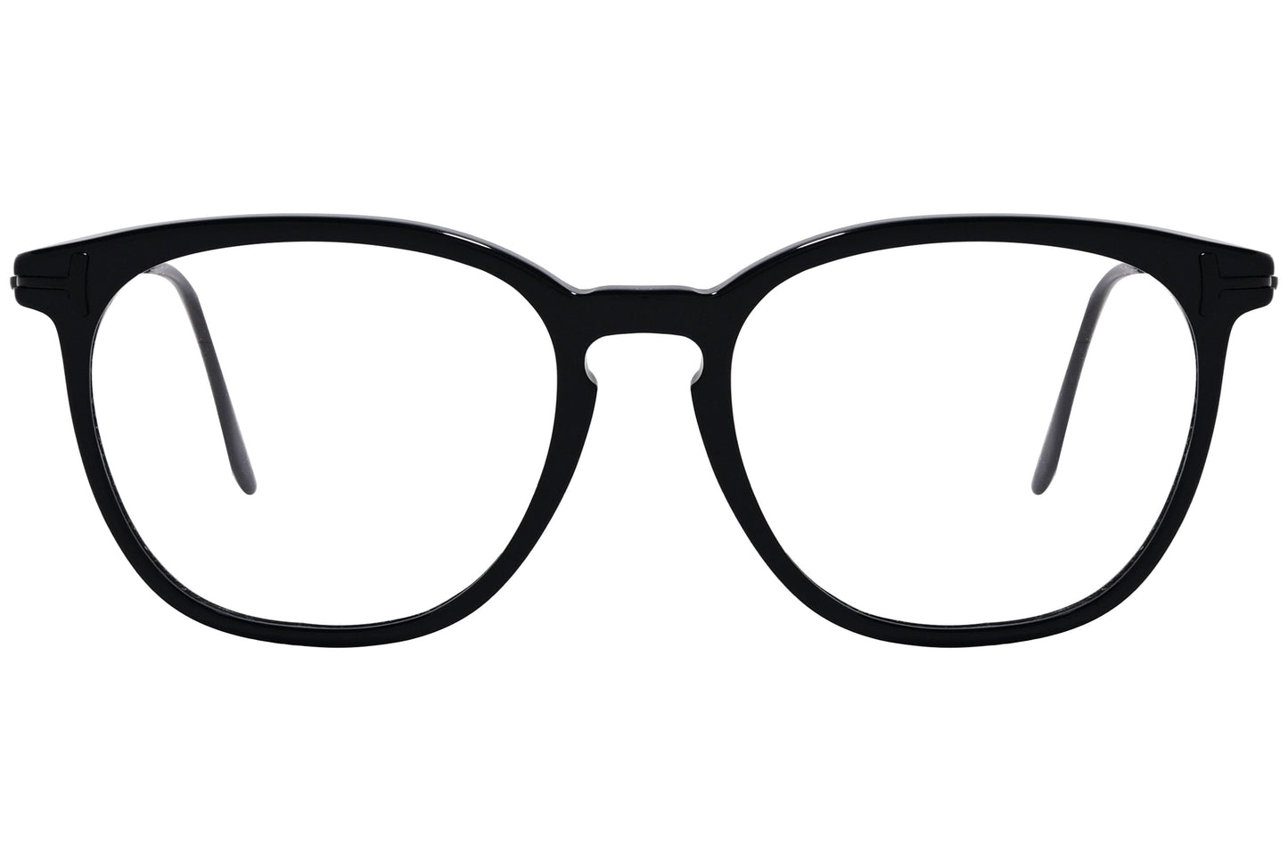 Cellini Square Black Eyeglasses Frame Viewed From Front View.