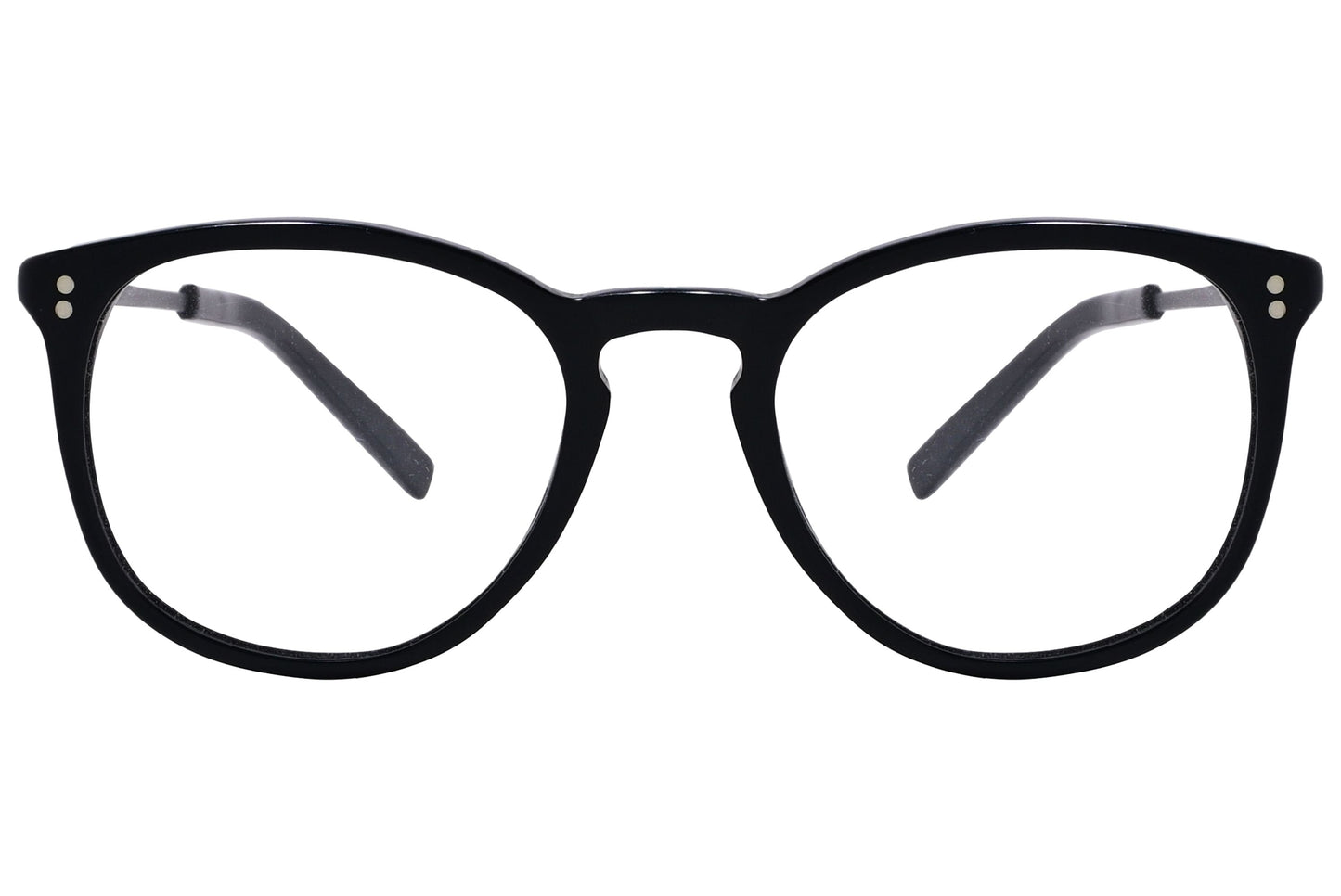 Cellini Square Black Eyeglasses Frame Viewed From Front View.