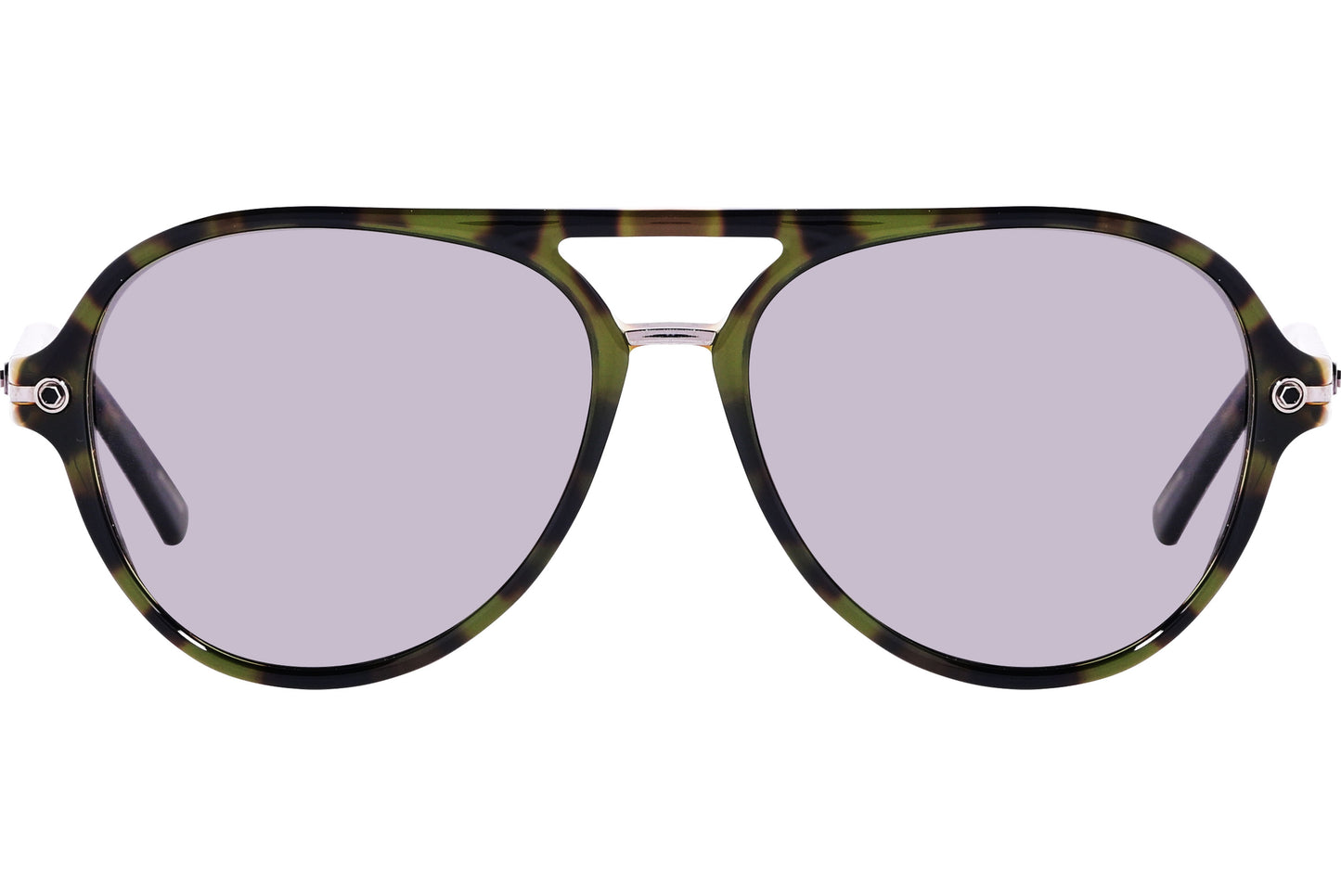 A pair of Chopard aviator sunglasses with a tortoise color frame.