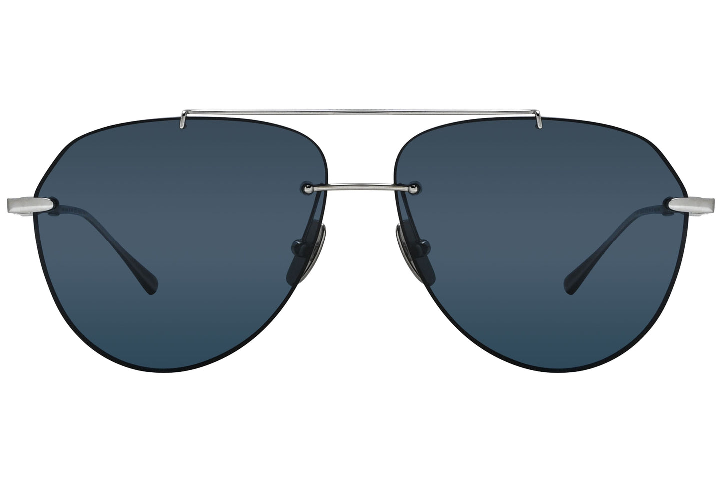 Chopard Aviator Blue and Silver Sunglasses Model: SCHF20-509P-POL Front View