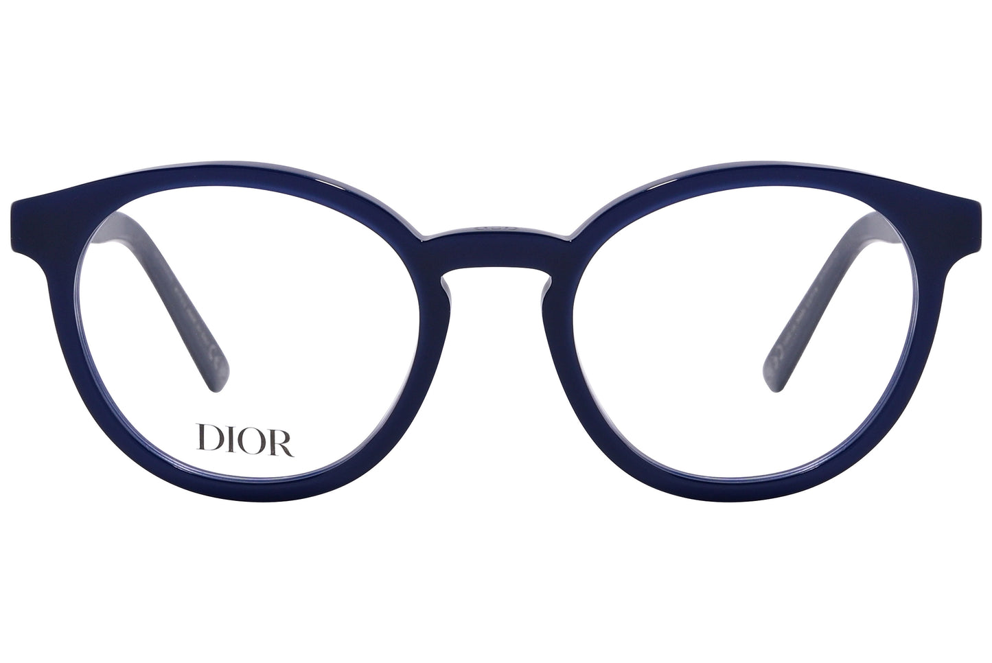 Close-up of Dior 30Montaigne Mini R4I-3000 – vibrant blue unisex eyeglasses