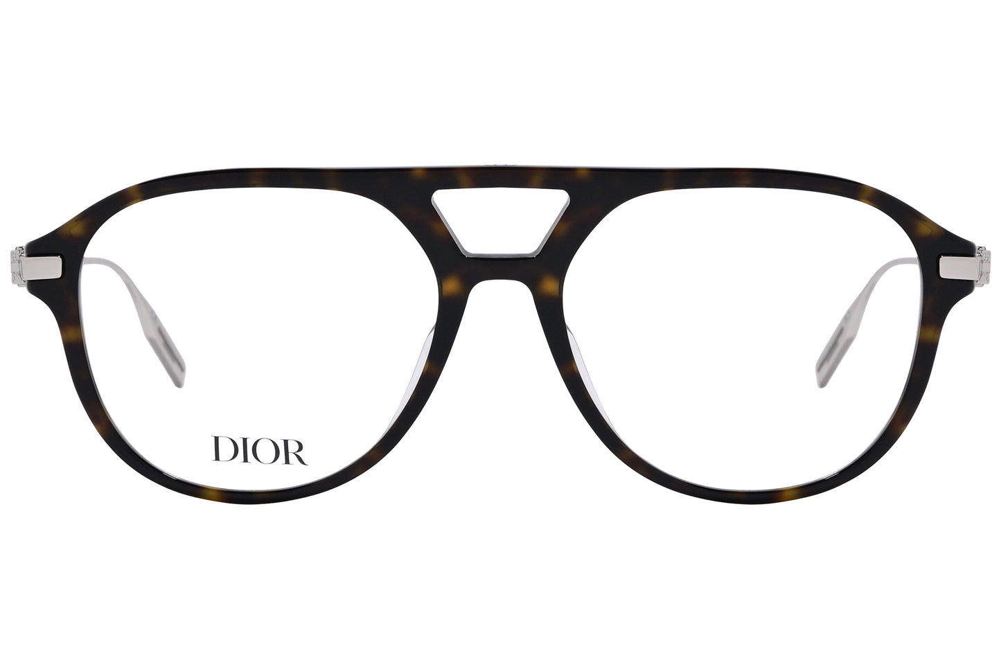 Close-up of Dior Neodior S3I-2300 – sleek black unisex eyeglasses