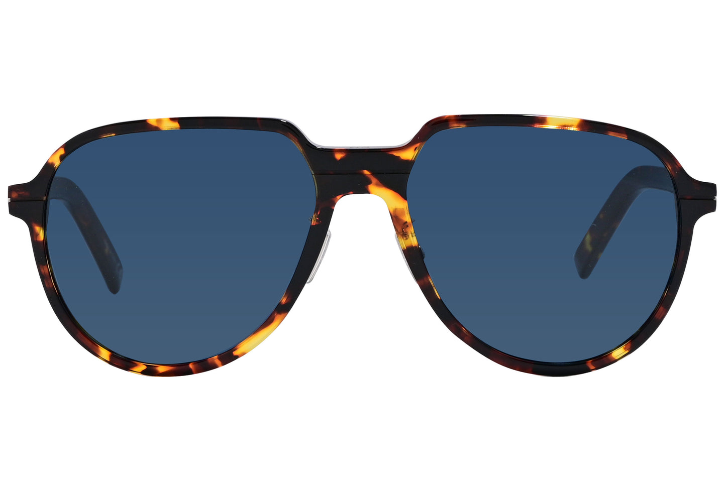 Close-up of Dior Dioressential AF-24B0 eyeglasses – unisex frame in blue and tortoise