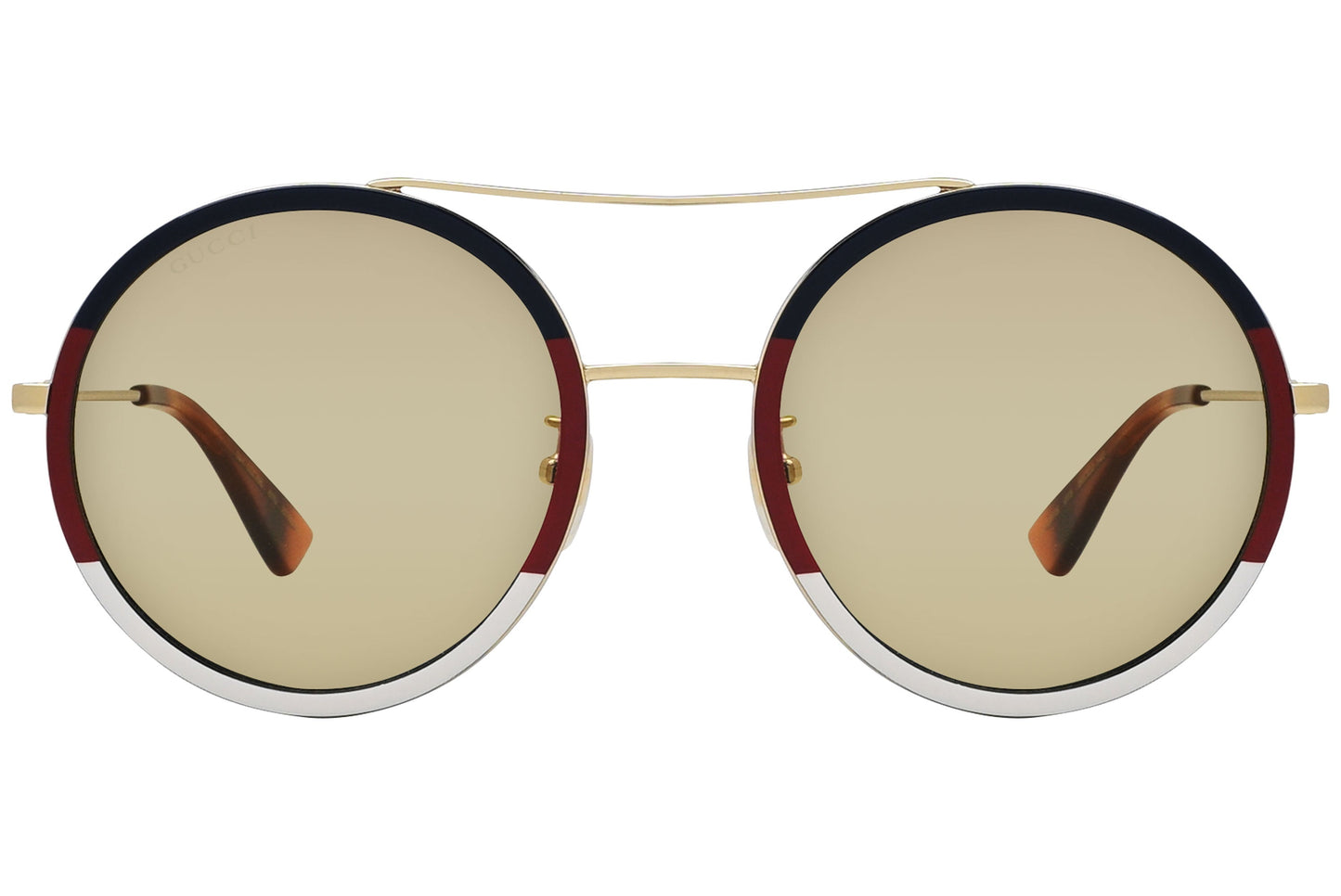 Gucci Round Gold Sunglasses Model: GG0061S-15 Front View