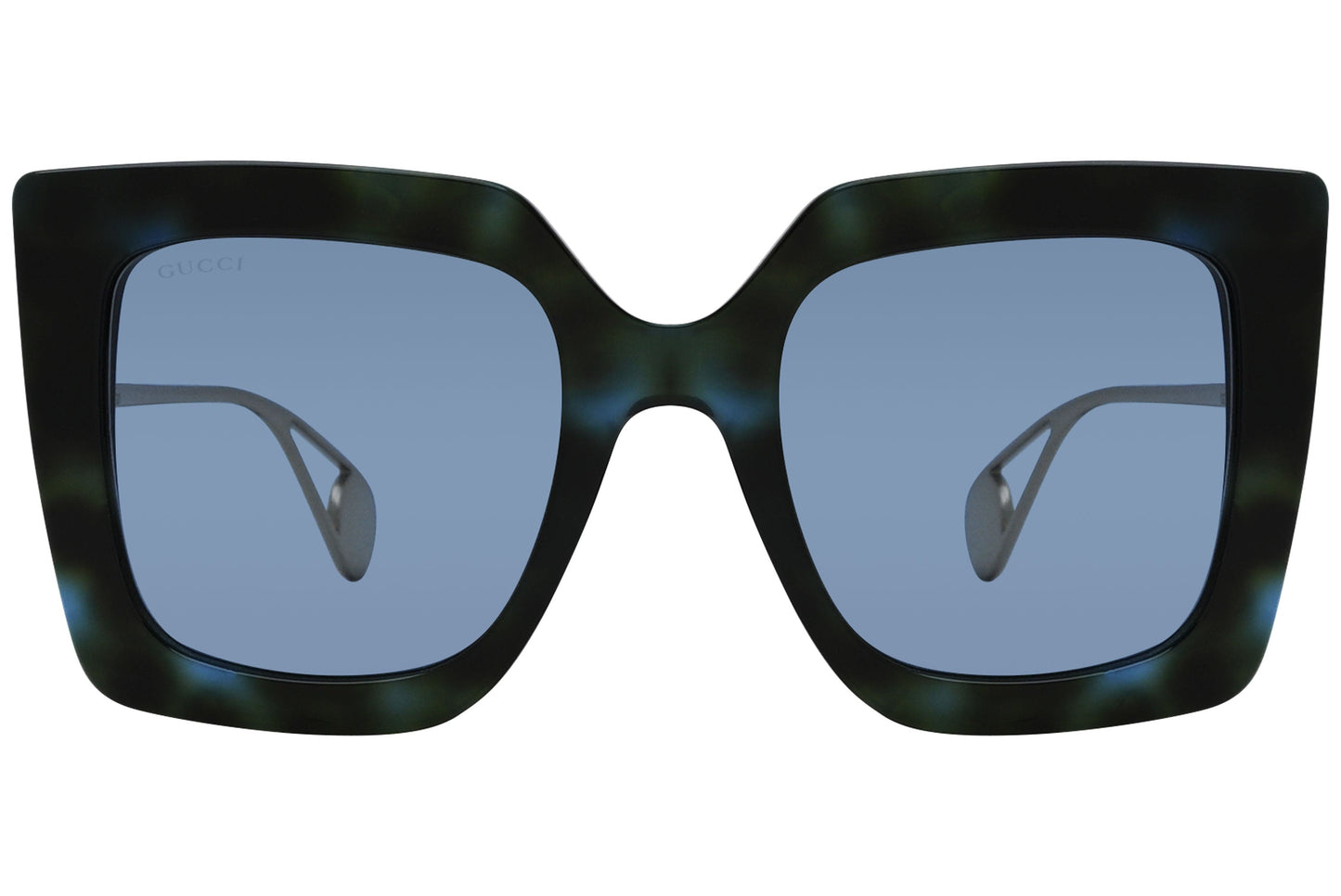 Gucci Geometric Blue Sunglasses Model: GG0435S-4 Front View