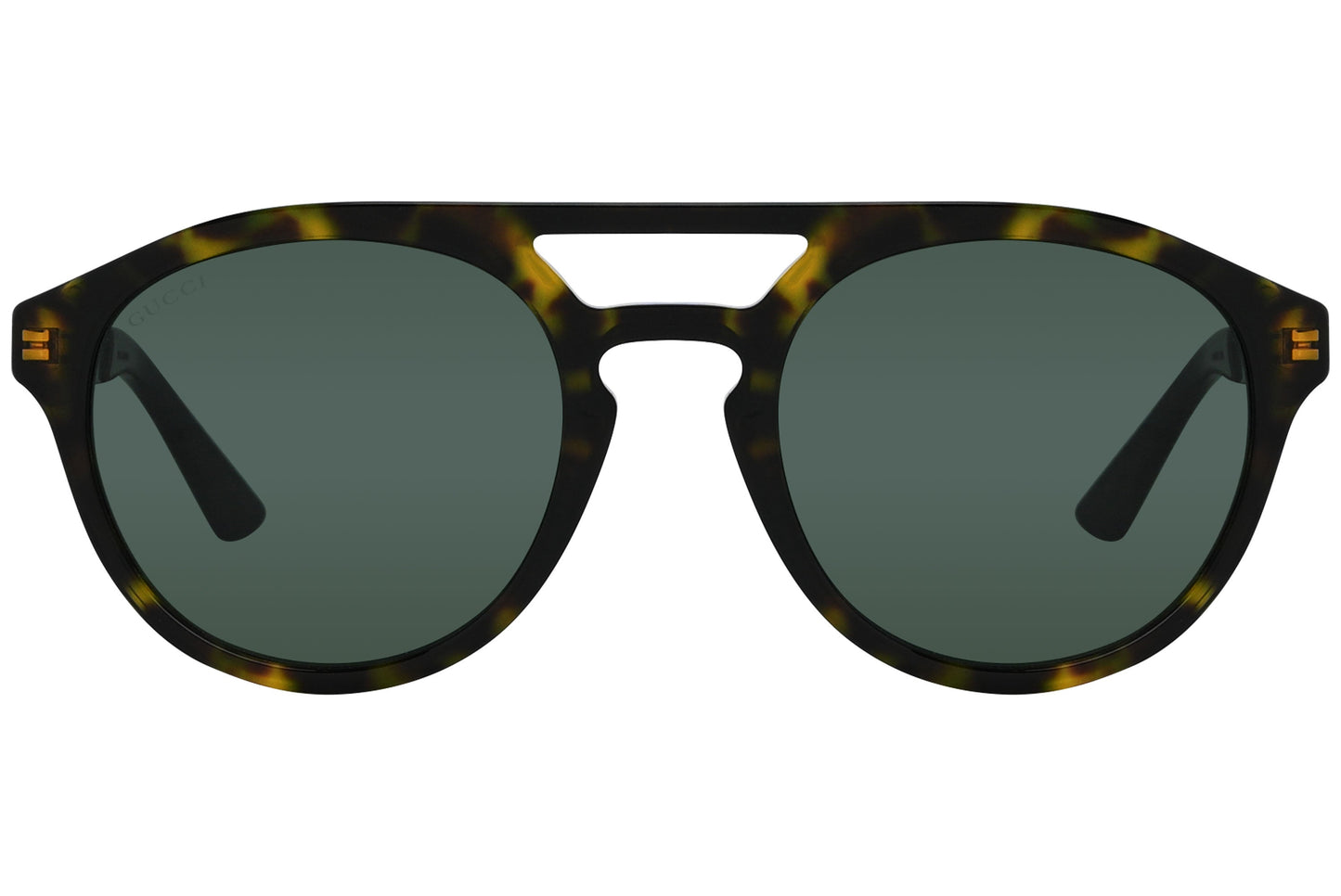 Gucci Oval Green with Tortoise Sunglasses Model: GG0689S-2 Front View