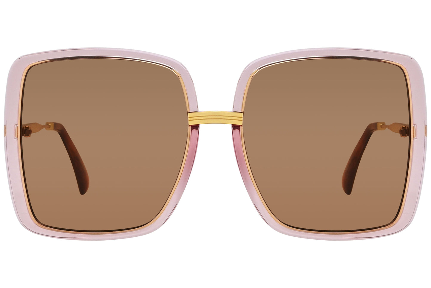 Gucci Geometric Brown with Pink Sunglasses Model: GG0903S-2 Front View