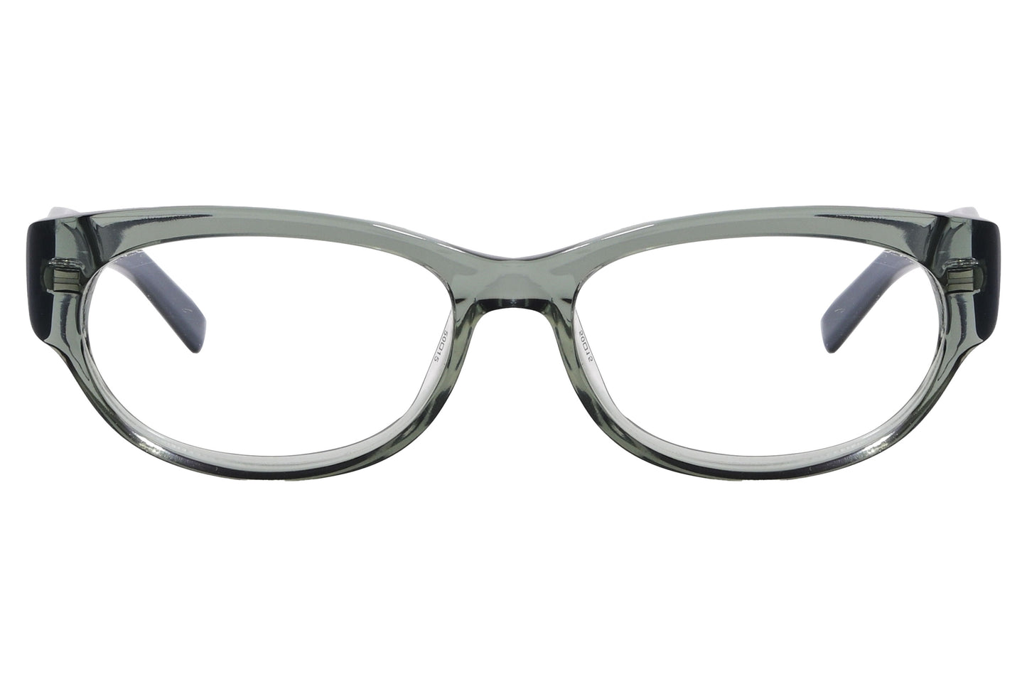 Dark slate grey rectangle eyeglasses with the brand name 'MARC JACOBS' displayed on the side.