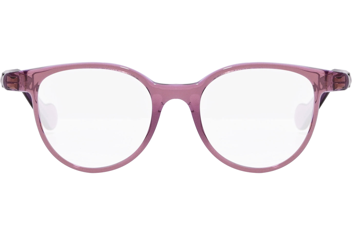 A pair of round eyeglasses with a purple color frame, model 5032V-074.