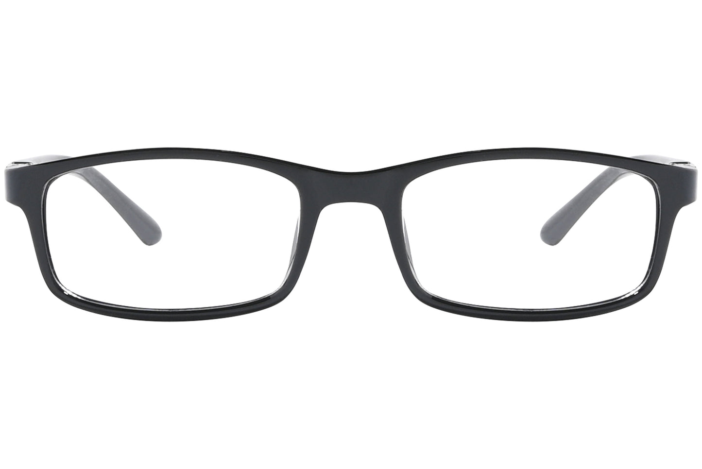 A pair of kids' rectangle eyeglasses with a black frame.