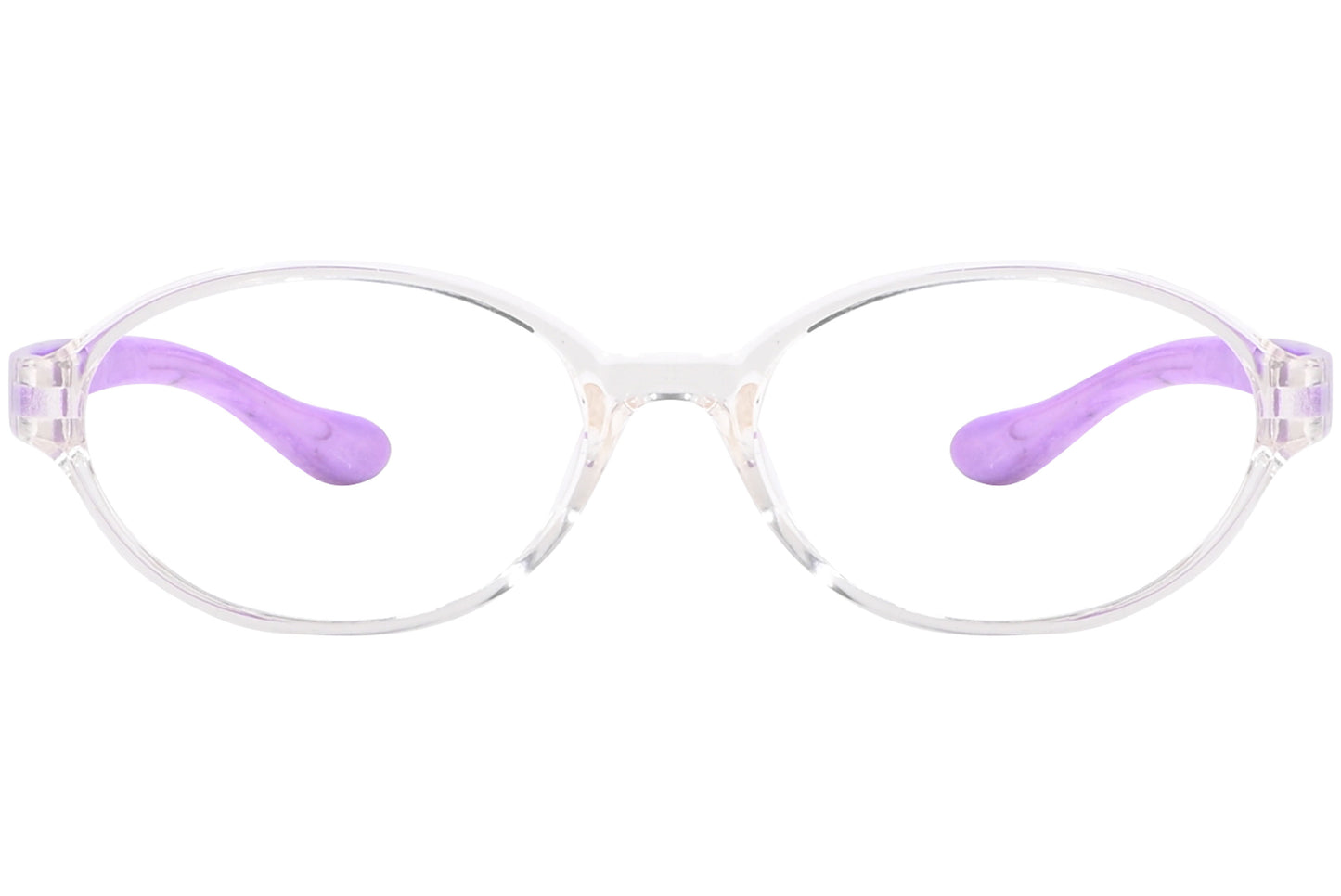 Kids round eyeglasses with a purple frame