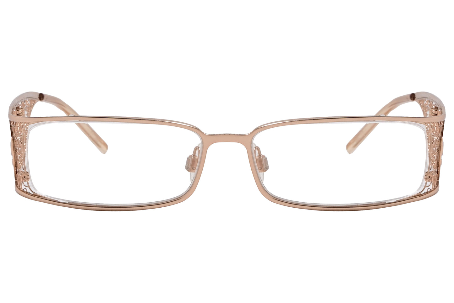Side profile of sorrell brown wrap around eyeglasses highlighting the curve-hugging frame and slim arms.