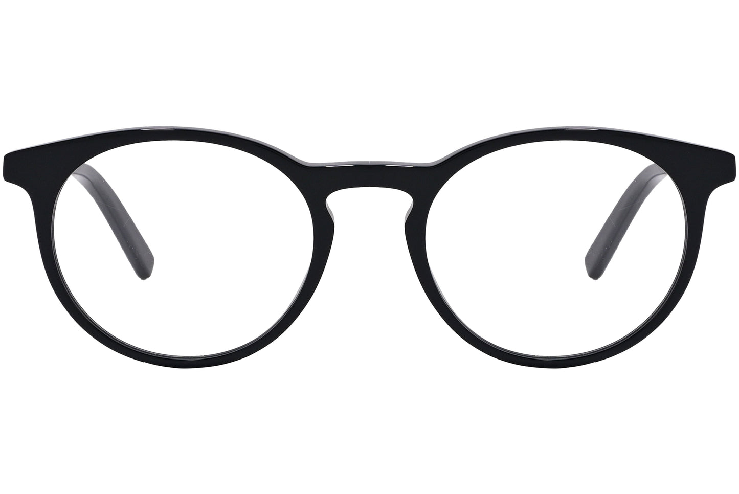 Black round eyeglasses with a full frame and no visible hinges, branded with 'TOD'S' on the side.