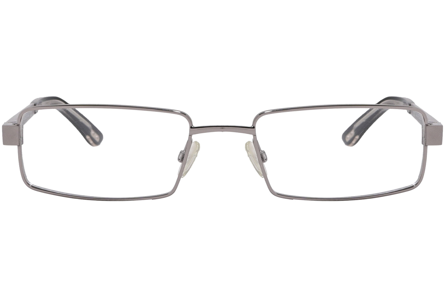 A pair of Tom Ford rectangle eyeglasses with gray frame.