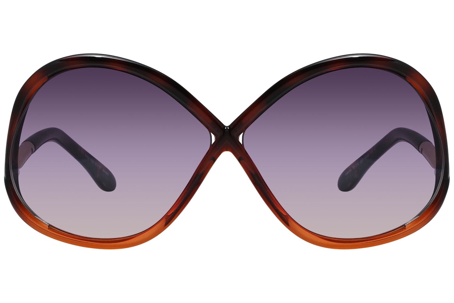 A pair of Tom Ford Ivanna sunglasses with a tortoise color frame.