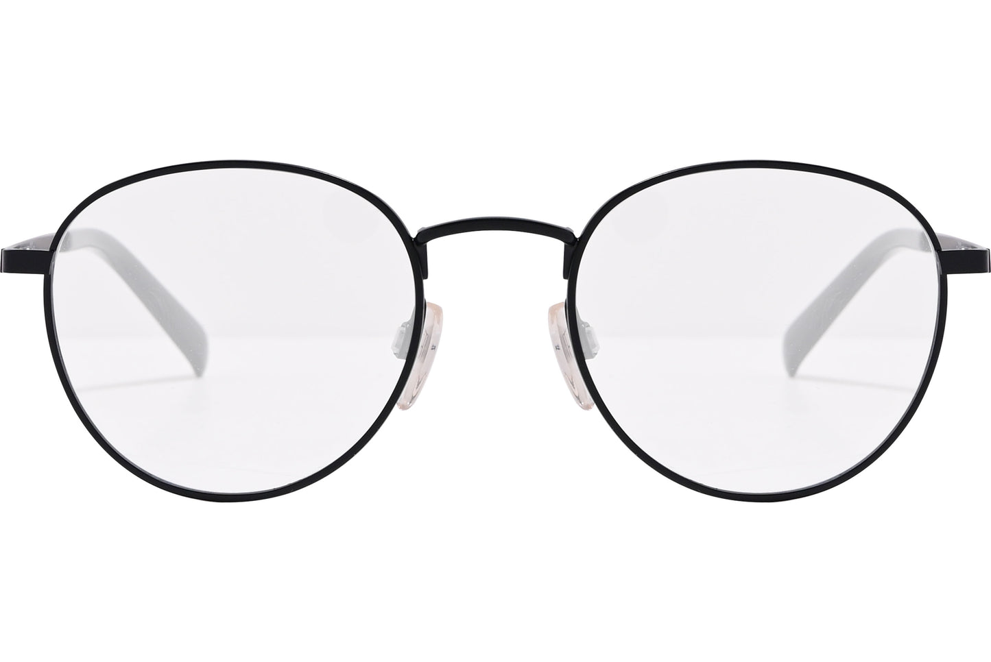 Close-up of Tommy Hilfiger TH1756-003 eyeglasses – classic black oval frame detail
