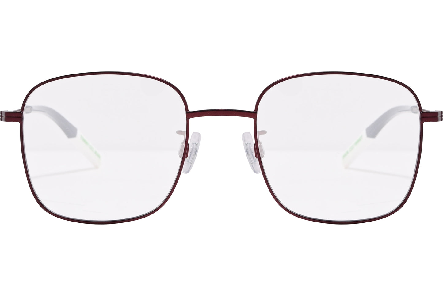 Close-up of Tommy Hilfiger TJ0032-7BL eyeglasses – classic brown square frame detail