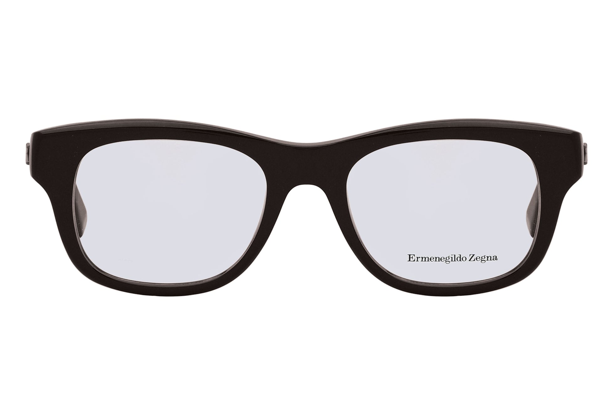 Black sunglasses with 'Ermenegildo Zegna' branding on a white background