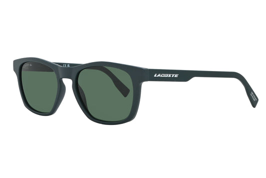 Sunglasses with 'Lacoste' branding on a white background