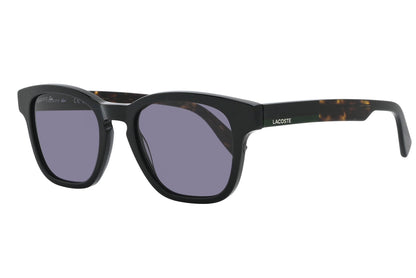 Black sunglasses with gray lenses on a white background