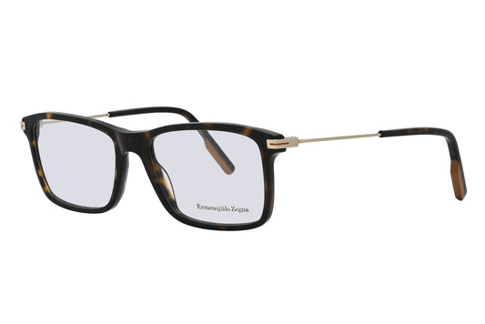 Eyeglasses with a brand logo on a white background