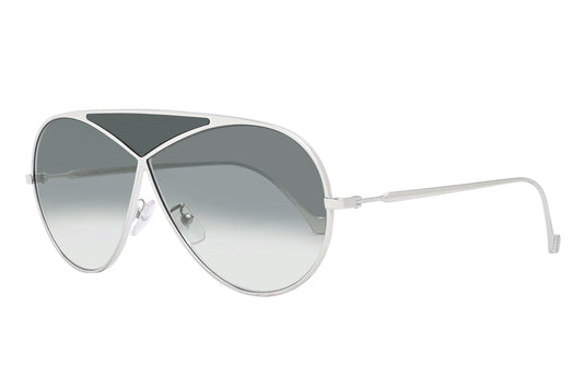Aviator sunglasses with gradient lenses on a white background