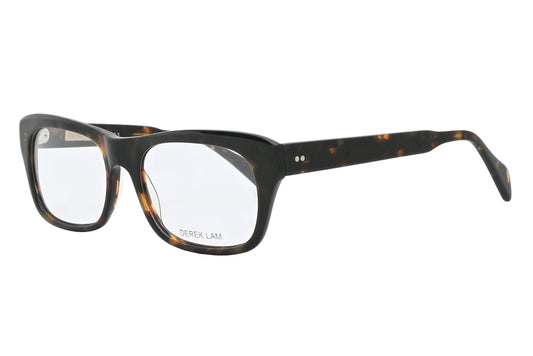 Eyeglasses with tortoiseshell frame on a white background