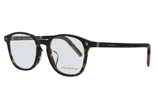 Round eyeglasses with tortoiseshell frame on a white background