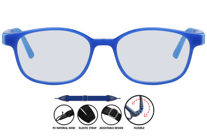 Close-up and side view of Coline rectangle eyeglasses in C3 – lightweight unisex frame with modern, minimalist design.