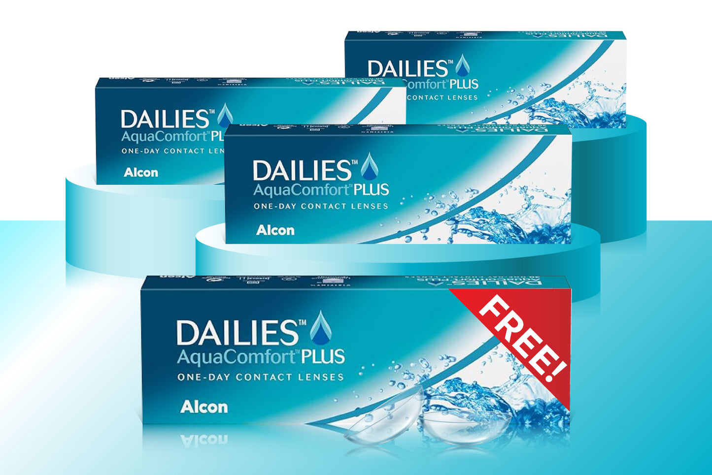 BUY 3 GET 1 DAILIES AQUACOMFORT PLUS 1-DAY PACK OF 30