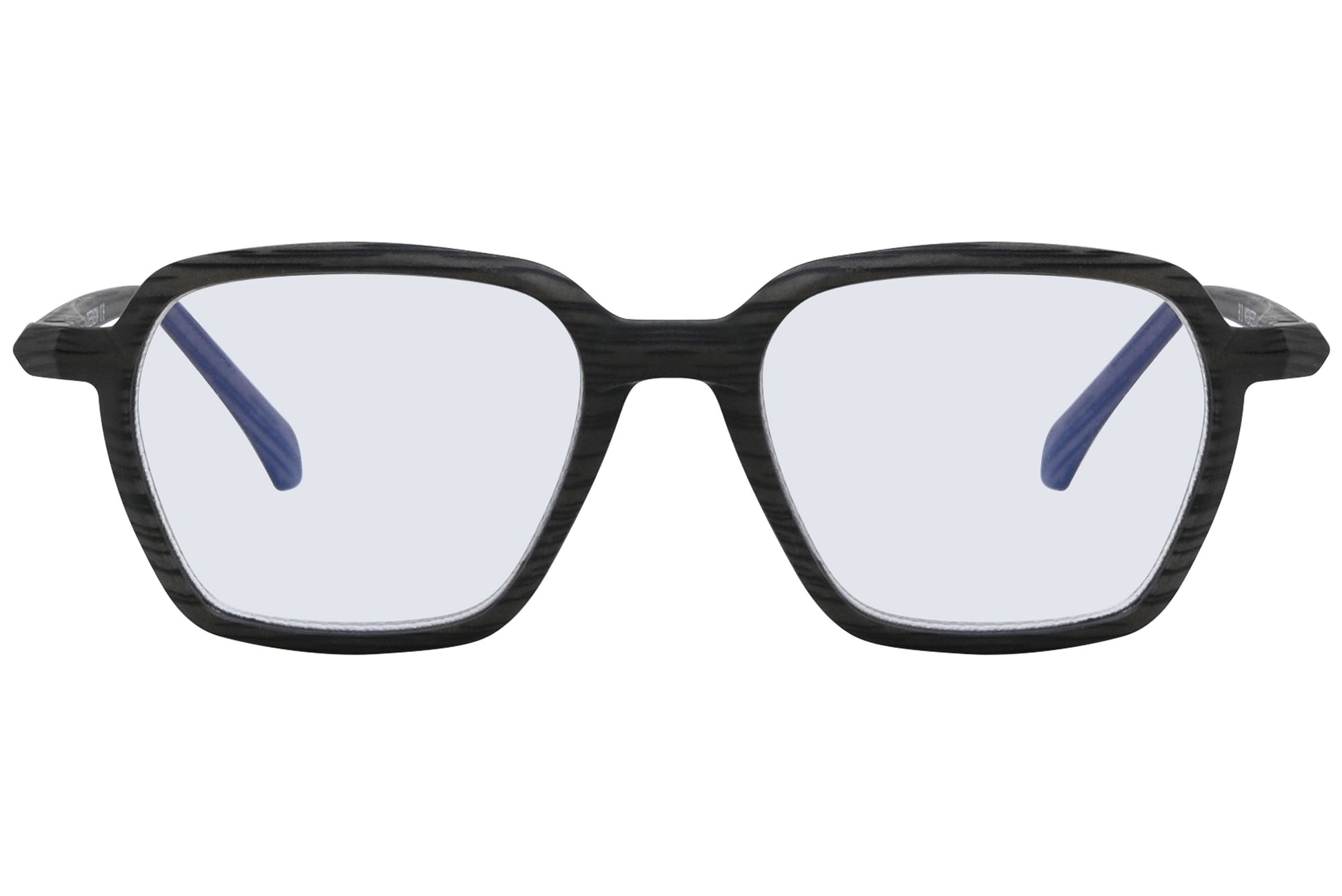 Geometric Reading Glasses - Dark Grey Wood