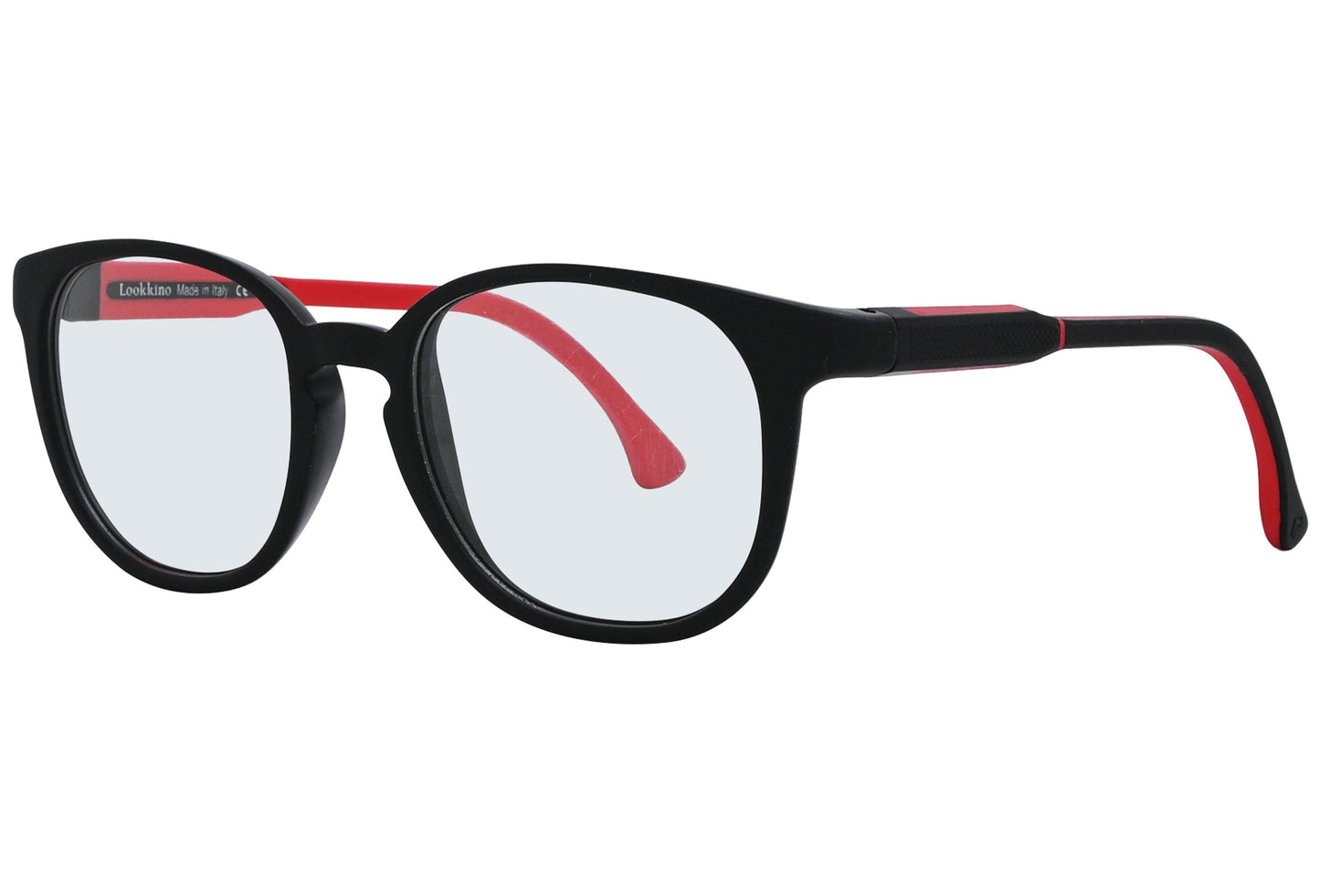 Side view of LOOK Eyeglasses 3884 in W1 – slim rectangular frame with white temples