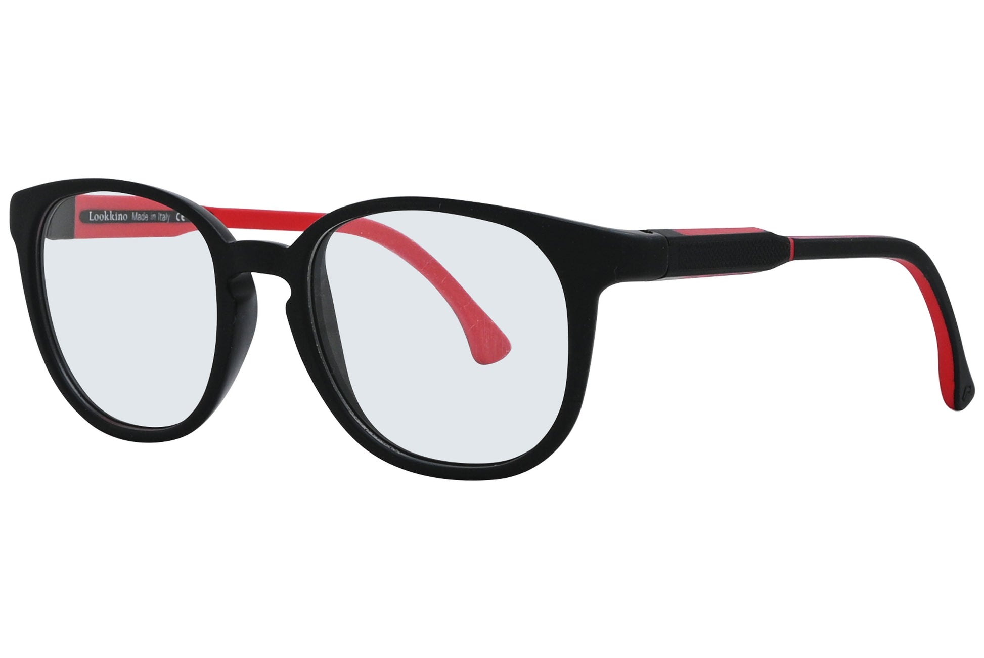 Side view of LOOK Eyeglasses 3884 in W1 – slim rectangular frame with white temples