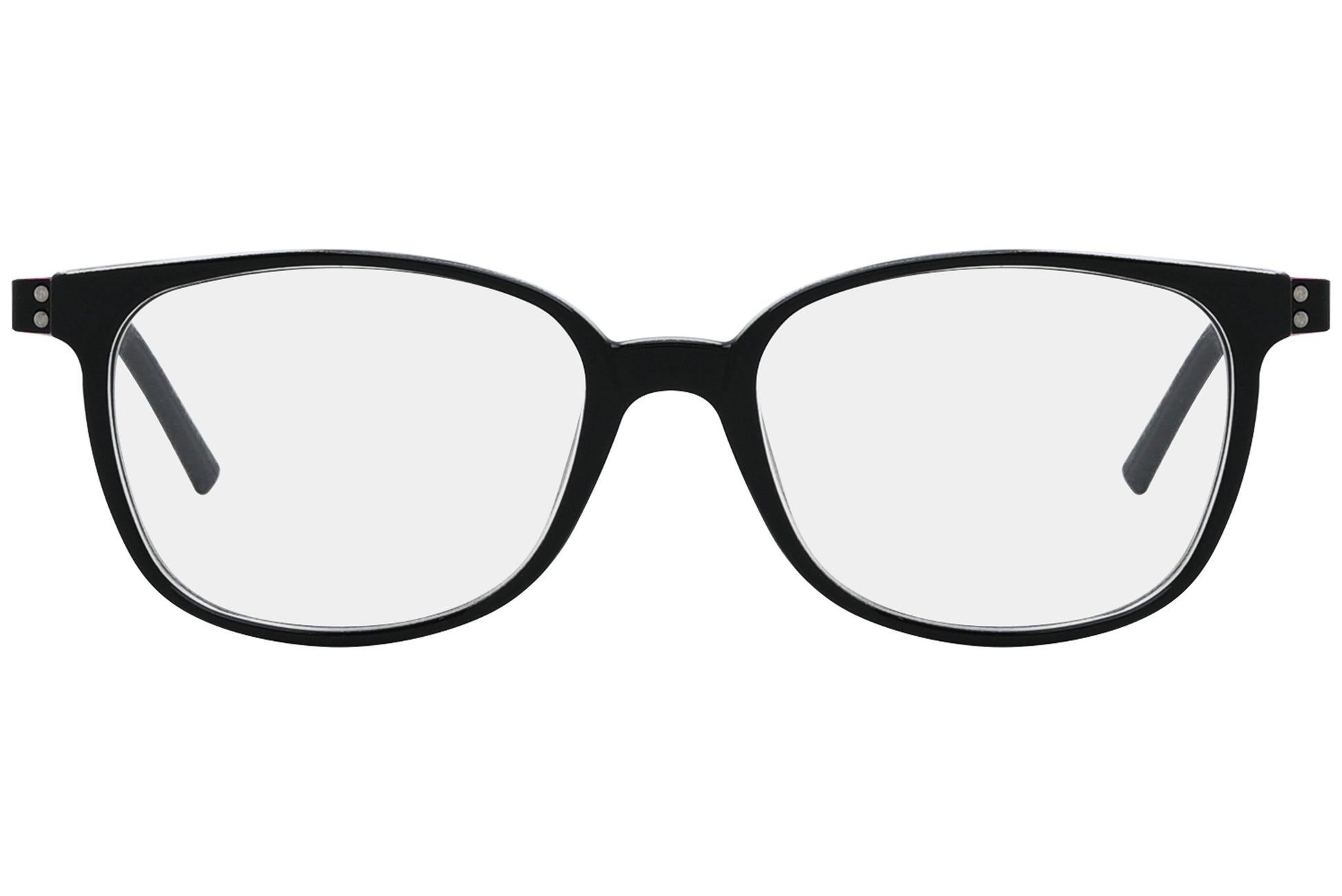 Close-up of LOOK Eyeglasses 3813 – front rectangular frame in W10, highlighting clean lines and narrow bridge