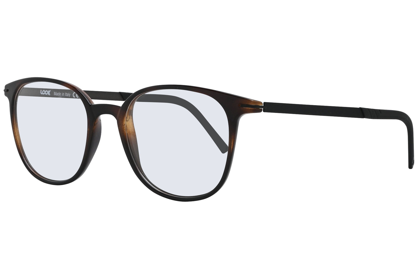 Side view of LOOK Eyeglasses 4615 in W2 – round frame with smooth neutral temple arms