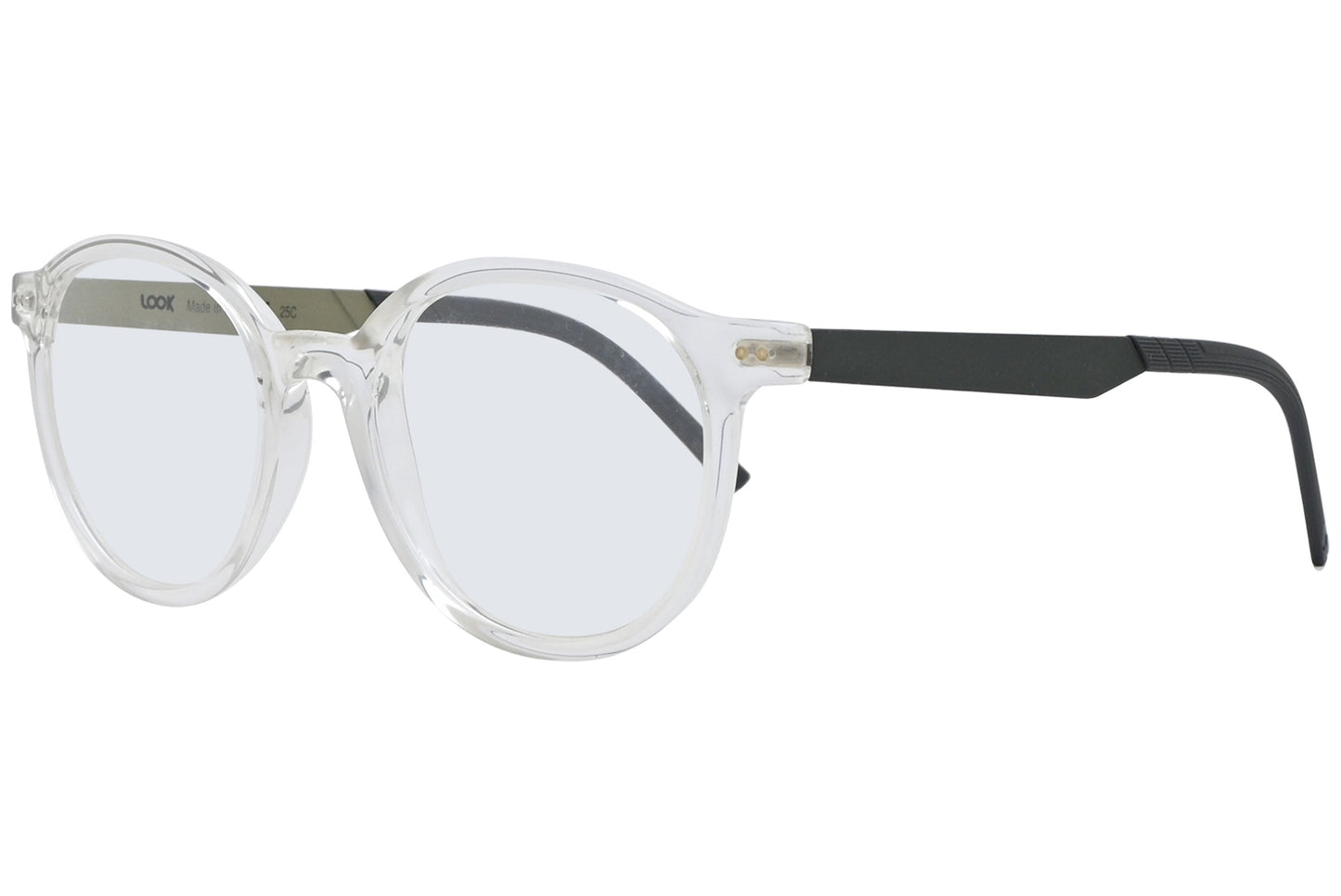 Side view of LOOK Eyeglasses 5400 in W5 – unisex round frame with smooth temple detail