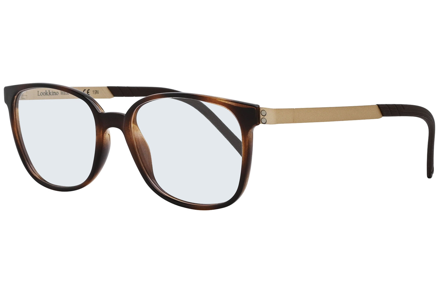 Side view of LOOK Eyeglasses 3813 in W8 – wayfarer frame with warm-toned temple arms